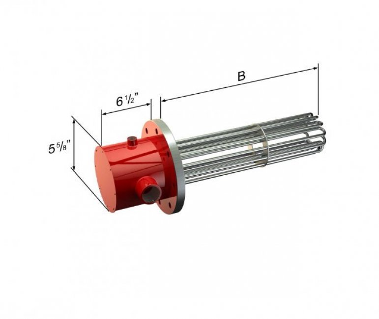 Flange immersion heaters