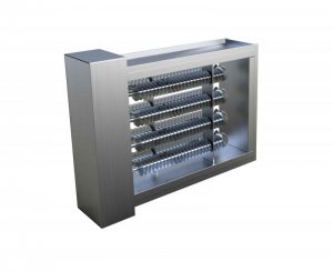 WATTCO finned tubular heating elements used in air heating systems, HVAC ducts, and industrial drying processes